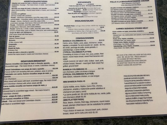 Menu photo 1 El Paisa Central Falls, RI