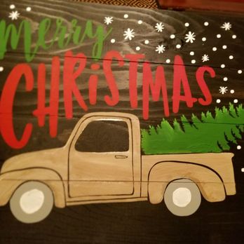 Jade Pottery & Diy Studio - Wood sign stencil painting. - Paint-Your-Own Pottery Near Me - Pavilion, New York