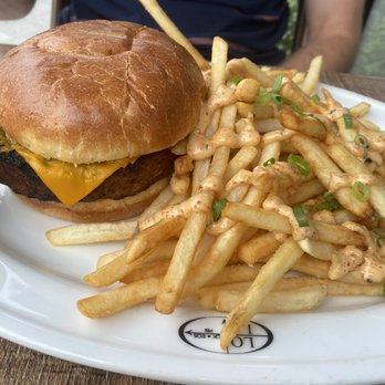 LoLa 42 - Vegan burger with Spicy Fries - Sushi Bars Near Me - Boston, Massachusetts LoLa 42 - Vegan burger with Spicy Fries - Sushi Bars Near Me - Boston, Massachusetts