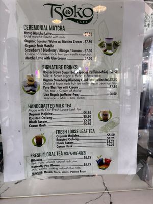 Menu photo 8 Tsoko Cafe Redlands, CA