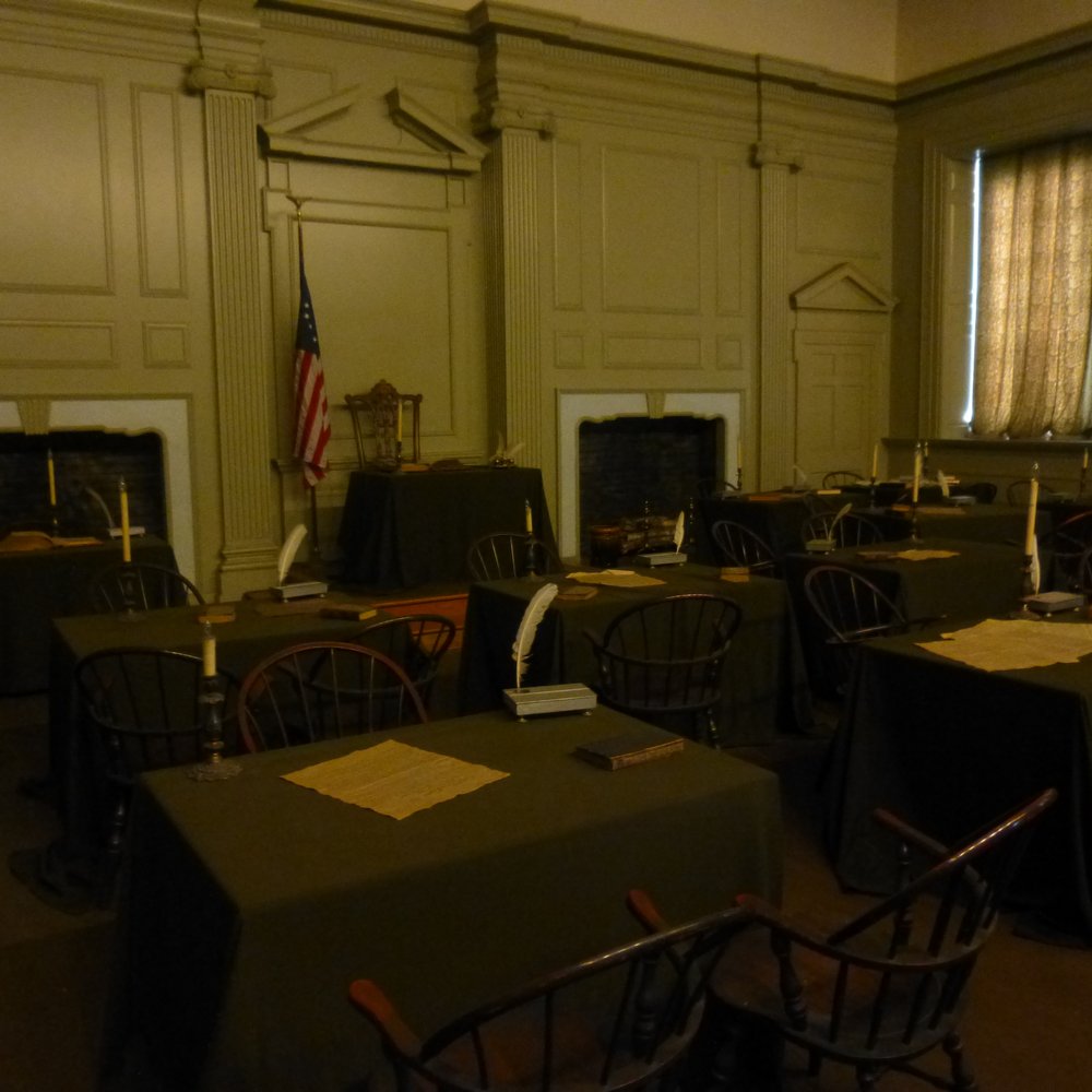 Independence Hall - There are hidden speakers at the tables to hear where the speaker was sitting. - Amusement Parks Near Me - Buena Park, California Independence Hall - There are hidden speakers at the tables to hear where the speaker was sitting. - Amusement Parks Near Me - Buena Park, California