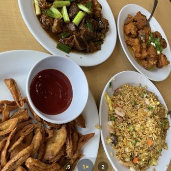 Won Kok Restaurant - Beef stew, Spicy pork chop, House fried rice and Crispy chitterlings - Chinese Near Me - Los Angeles, California