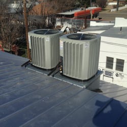 7M Fabrication Heating & Air Conditioning - Units in Marfa TX we installed and custom built the Curbs in our shop