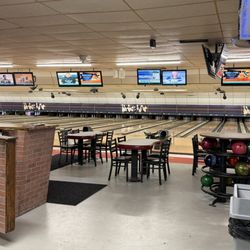 Cove Bowling and Entertainment - Lots of empty lanes visible from the entrance.
