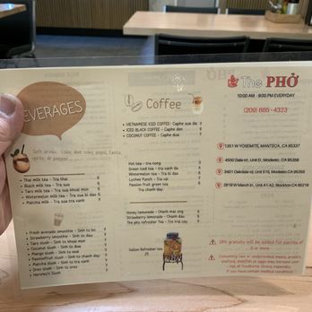 The Pho - Menu - Vietnamese Near Me - Manteca, California