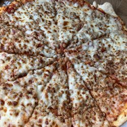 Casey's - Breakfast sausage on a marinara and cheese pizza.