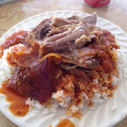 An ungodly amount of rice and beans and roast pork for only $7.49. I'm going to be full for a day or two.