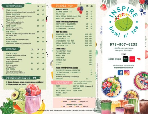 Menu photo 7 Inspire Bowl n' Cafe Lexington, MA Menu photo 7 Inspire Bowl n' Cafe Lexington, MA