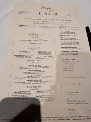 Menu photo 1 Ralph's on the Park New Orleans, LA Menu photo 1 Ralph's on the Park New Orleans, LA