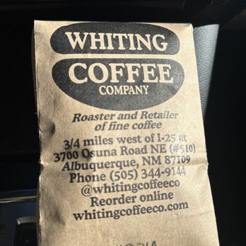 Whiting Coffee - Beans - Coffee Roasteries Near Me - Albuquerque, New Mexico