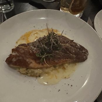 Juliet - Red snapper with dirty rice inspired risotto (HRW) - Steakhouses Near Me - Houston, Texas Juliet - Red snapper with dirty rice inspired risotto (HRW) - Steakhouses Near Me - Houston, Texas