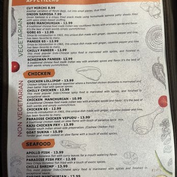 Paradise Biryani Pointe - Latest menu - Indian Near Me - Fremont, California