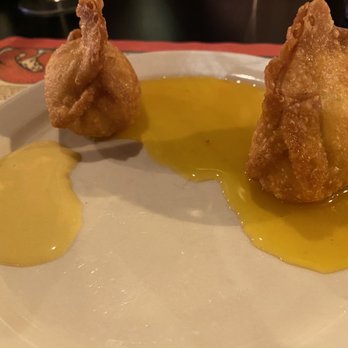 Plum Garden - Crab Rangoon w sweet and sour sauce and spicy mustard. - Chinese Near Me - McHenry, Illinois Plum Garden - Crab Rangoon w sweet and sour sauce and spicy mustard. - Chinese Near Me - McHenry, Illinois