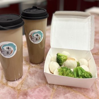 HaiCha - Okinawa MT w/ boba, Hokkaido MT, and Fuzhou Fish balls - Bubble Tea Near Me - Pasadena, California