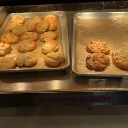 Krispy Krunchy Chicken - Honey & blueberry biscuits.