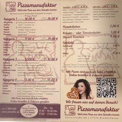 Pizzamanufaktur - Speisekarte