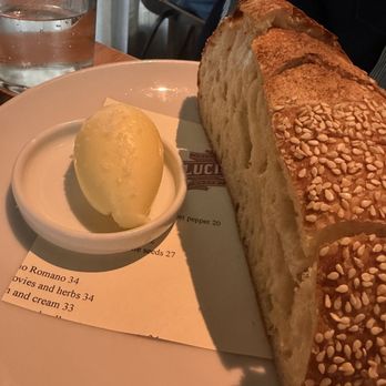 Lucia - Semolina sesame sourdough with cultured butter - Italian Near Me - Dallas, Texas