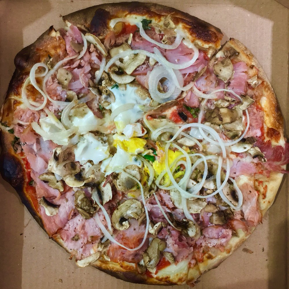 Black Sheep Coal Fired Pizza - The breakfast pizza with ham, eggs, and mushrooms was delicious - Pizza Near Me - Saint Paul, Minnesota Black Sheep Coal Fired Pizza - The breakfast pizza with ham, eggs, and mushrooms was delicious - Pizza Near Me - Saint Paul, Minnesota