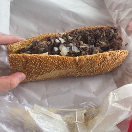 Whiz Wit with fried onions on Seeded roll Whiz Wit with fried onions on Seeded roll