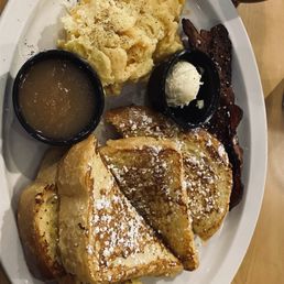 French Toast Is the best along with the peppered bacon.
