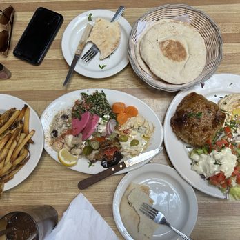 Alyan's Restaurant - Left to right: Alyan's Fries, Middle Eastern Combo, Spinach and Mushroom Pie - Middle Eastern Near Me - Philadelphia, Pennsylvania