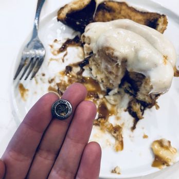 Fork - Button found in cinnamon roll. - New American Near Me - Boise, Idaho Fork - Button found in cinnamon roll. - New American Near Me - Boise, Idaho