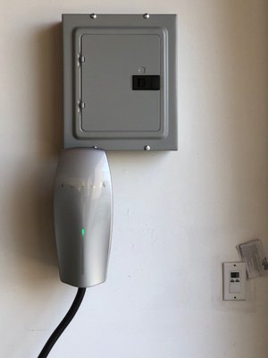 EV Charging Station - "This is an example of an EV charging station in a customers home garage" EV Charging Station - "This is an example of an EV charging station in a customers home garage"