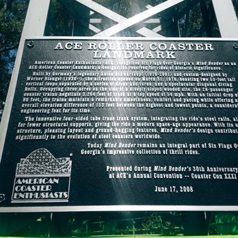 Riddler MindBender - It's an ACE landmark!! "Mind Bender" is one of the most interesting terrain coasters ever built, and certainly one of the oldest! - Amusement Parks Near Me - Austell, Georgia