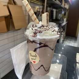 Chocolate milk shake (9.99)