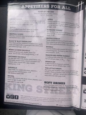 Menu photo 6 King Street Grille Myrtle Beach, SC Menu photo 6 King Street Grille Myrtle Beach, SC