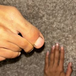 Bomb Nails - 40 dollar deluxe pedicure took 15 took fix minutes max for my boyfriend