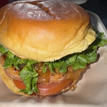 Earle's On Crenshaw - Salmon burger Earle's way - Hot Dogs Near Me - Los Angeles, California
