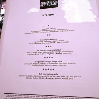 Boiler Room - The tasting menu - New American Near Me - Omaha, Nebraska