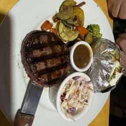 Varela's Restaurant - Filet mignon baked potato and slaw