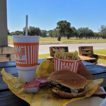 Whataburger - Lunch overlooking the park - Burgers Near Me - Hallettsville, Texas Whataburger - Lunch overlooking the park - Burgers Near Me - Hallettsville, Texas