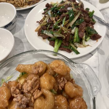 Darda Seafood Restaurant - Honey Shrimps With Walnuts & Beef With Green Onions - Chinese Near Me - Milpitas, California Darda Seafood Restaurant - Honey Shrimps With Walnuts & Beef With Green Onions - Chinese Near Me - Milpitas, California