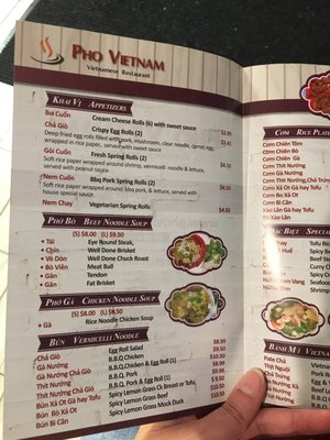 Menu photo 3 Pho Vietnam Raleigh, NC