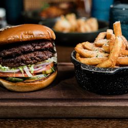 HEW Parlor & Chophouse - Burger & fries HEW Chophouse at Fenway Hotel