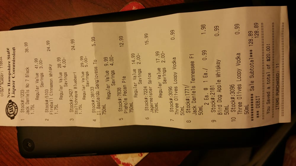 New Hampshire Liquor Outlet Beer, Wine & Spirits Rt 119 849