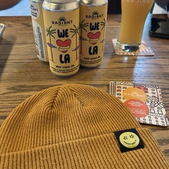 Radiant Beer Co. - Take home 4-pack We LA, cute beanie merch, and a nice cold The Best of You IPA - Breweries Near Me - Anaheim, California Radiant Beer Co. - Take home 4-pack We LA, cute beanie merch, and a nice cold The Best of You IPA - Breweries Near Me - Anaheim, California