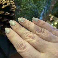 Calming Lotus Nails - Beige cats eye I love it!!