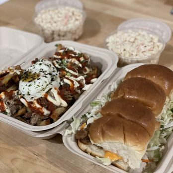 Marination Ma Kai - Kimchi Fries, Hawaiian Mac Salad, Sliders - Korean Near Me - Seattle, Washington Marination Ma Kai - Kimchi Fries, Hawaiian Mac Salad, Sliders - Korean Near Me - Seattle, Washington