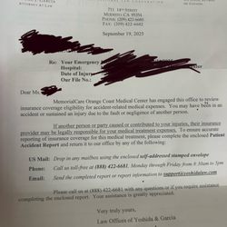 Law Offices of T Mae Yoshida - phishing letter to convince you to share information with them. 2nd page no included asked to fill out personal info.
