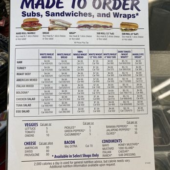 Stewart's Shops - Sub menu - Convenience Stores Near Me - Middleburgh, New York