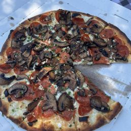 Pepperoni and mushroom