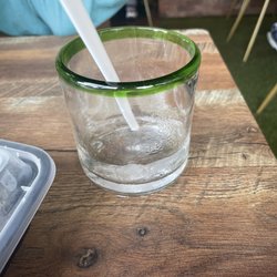Jerk at Nite - Drinking glass a canned soda was poured into
