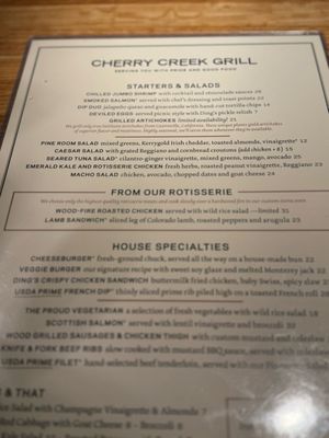 Menu photo 2 Cherry Creek Grill Denver, CO