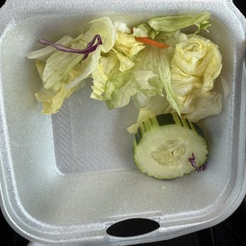 Sushiya - Pathetic salad with takeout - Sushi Bars Near Me - Williamsburg, Virginia