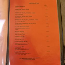 La Terrasse des Baux - This is a photo of the crepes with meat. What I got was the Fermiere. (Very good)