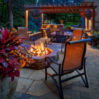 Peterson Companies - a patio with a fire pit - Landscaping Near Me - Chisago City, Minnesota Peterson Companies - a patio with a fire pit - Landscaping Near Me - Chisago City, Minnesota